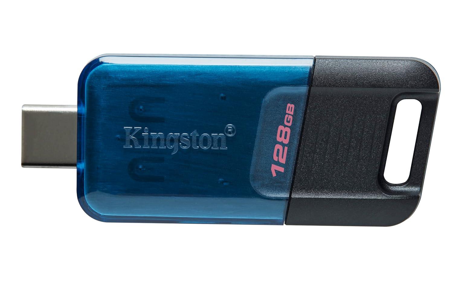 KINGSTON USB flash memorija DataTraveler 80 M 128GB USB-C 3.2 flash DT80M/128GB crno-plavi