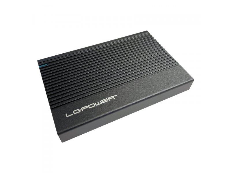 LC POWER HDD rack 2.5'' LC-25U3-C SATA USB3.2 Gen2x1 USB-C crni