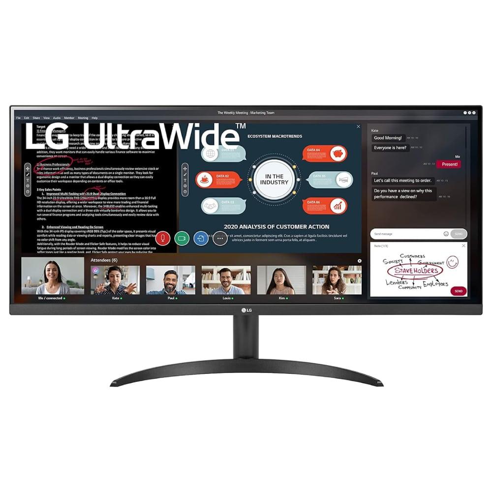 LG 34WP500-B UltraWide Monitor, 34", IPS, FHD 2560x1080@75Hz, 21:9, 5ms, Crni