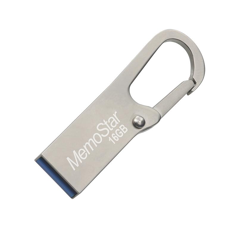 MEMOSTAR USB Flash memorija 16GB HOOK 2.0 metalna
