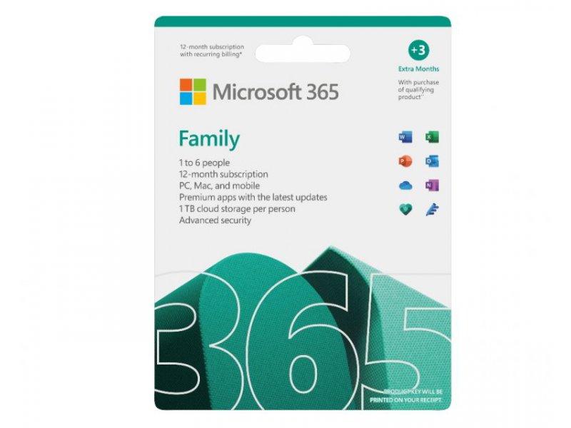 MICROSOFT 365 6GQ-01890 Office paket, Family, 32bit/64bit