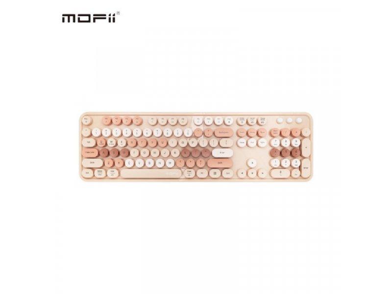 MOFII Bežični Sweet dm retro set tastatura i miš, Milk tea