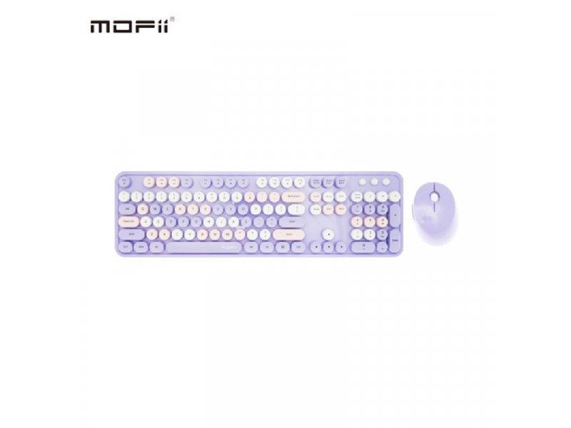 MOFII Bežični sweet retro set tastatura i miš, Ljubičasti