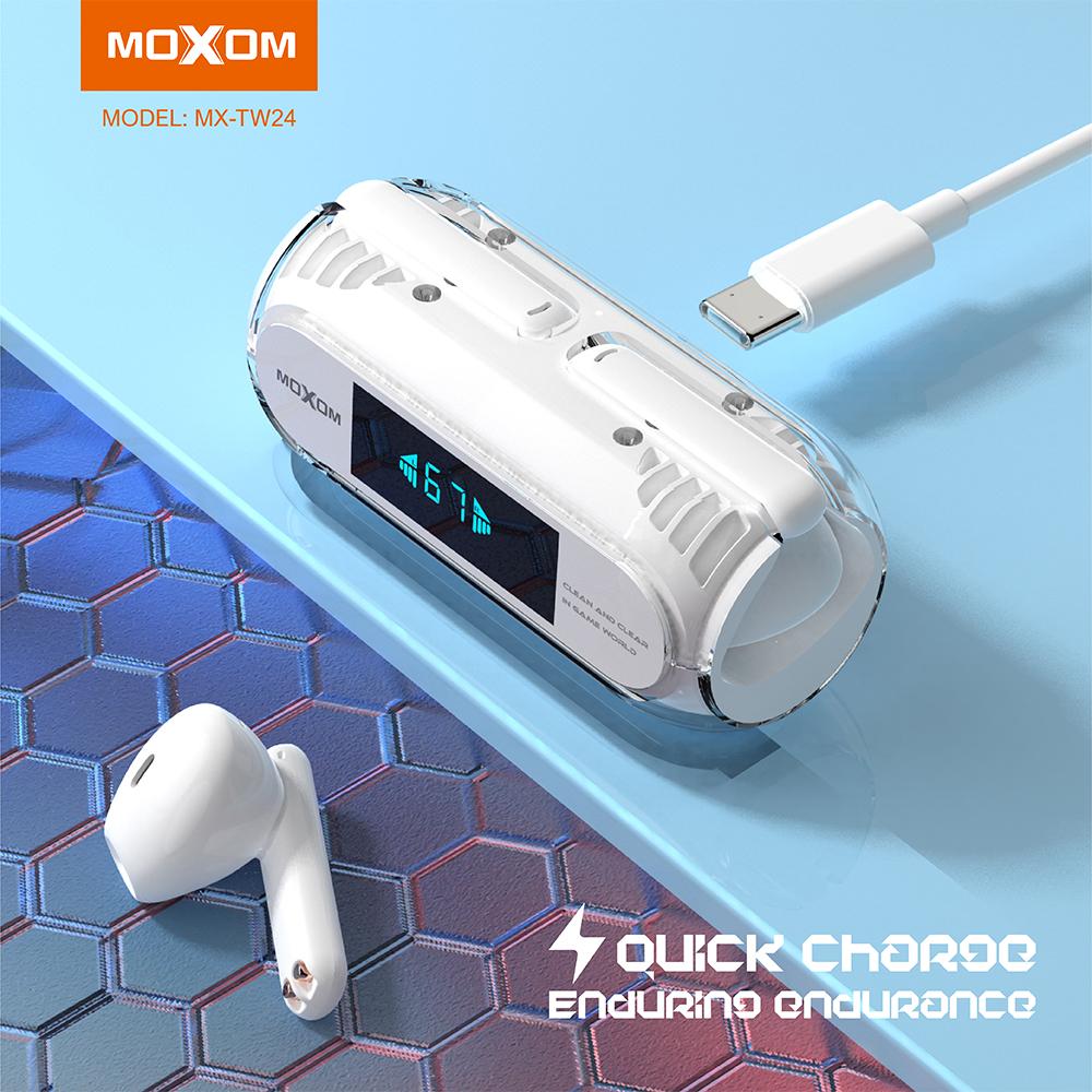 Selected image for MOXOM Slušalice Bluetooth Airpods MX-TW24 bele