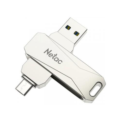 NETAC USB Flash Dual 64GB U782C USB3.0+TypeC NT03U782C-064G-30PN srebrni