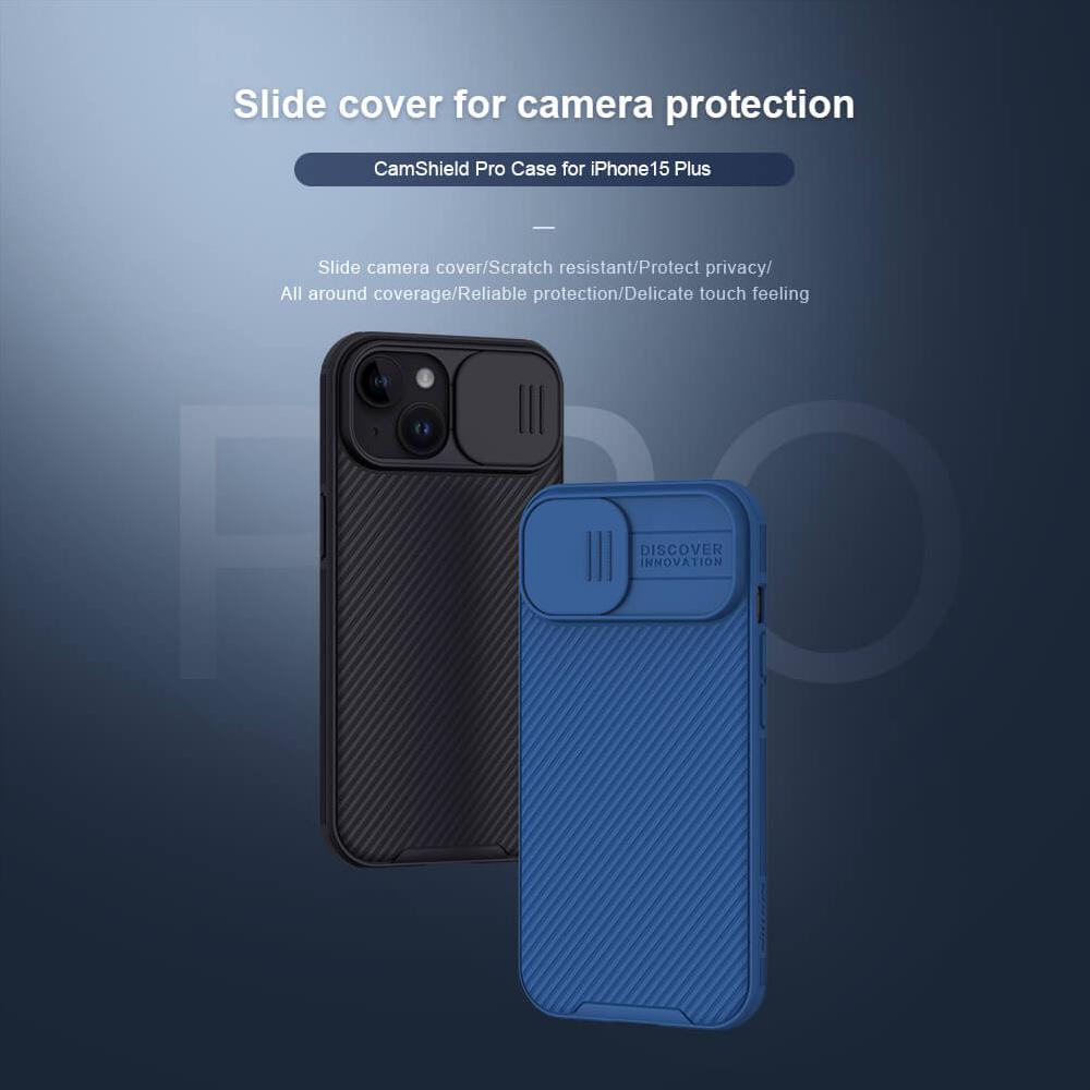 Selected image for NILLKIN Maska za telefon Cam Shield Pro za iPhone 15 Plus (6.7) crna