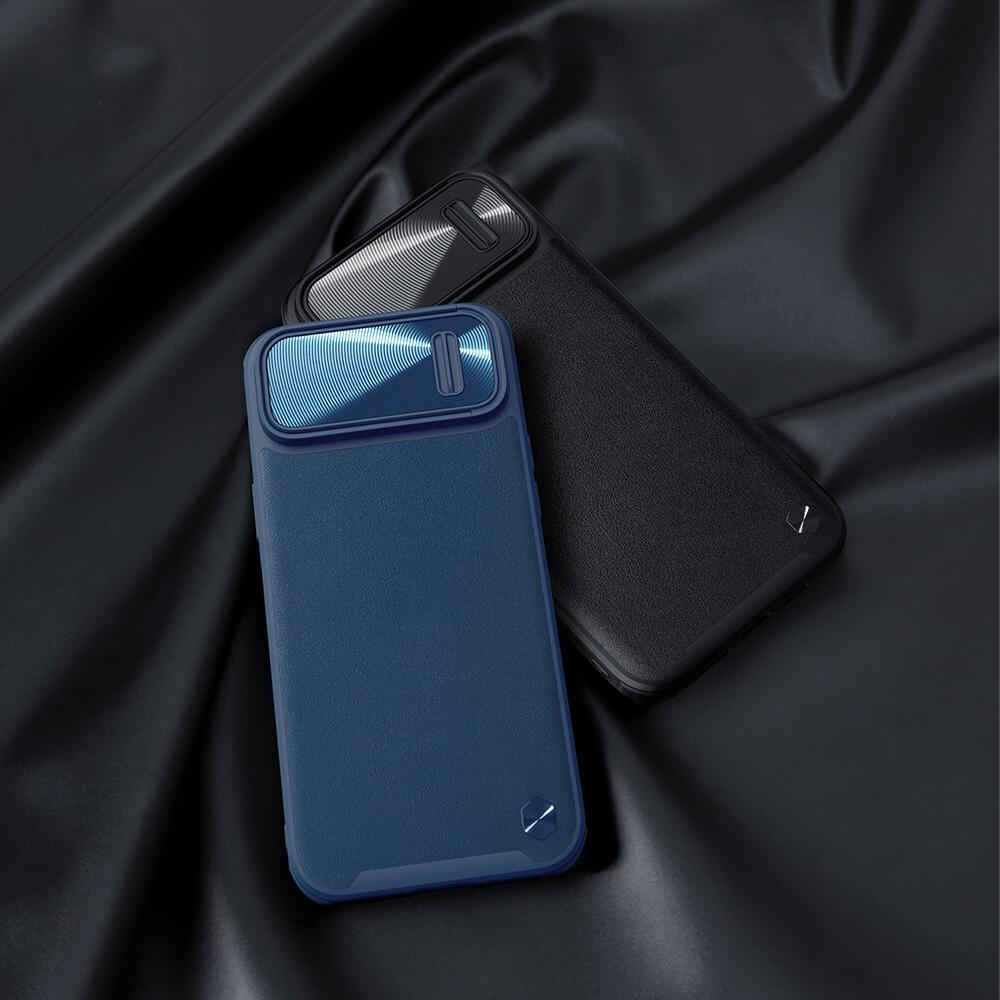 Selected image for NILLKIN Maska za telefon CamShield Leather S za iPhone 14 6.1 plava
