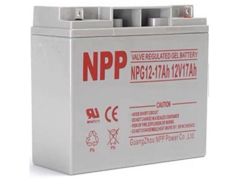 NPP NPG12V-17Ah, Gel Baterija za UPS C20=17AH, T3, 180*77*167*167