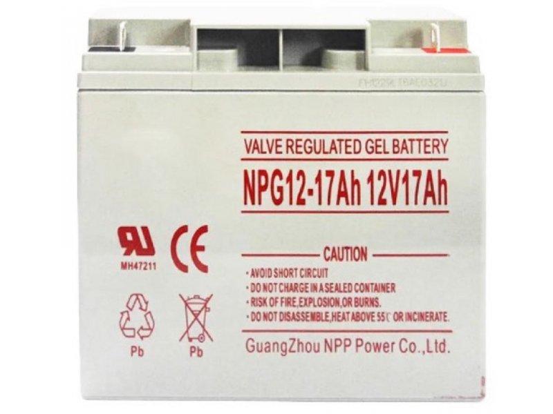 Selected image for NPP NPG12V-17Ah, Gel Baterija za UPS C20=17AH, T3, 180*77*167*167