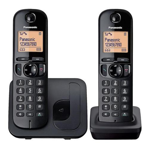 Selected image for PANASONIC Fiksni telefon KX-TGC212FXB Duo 2/1 crni