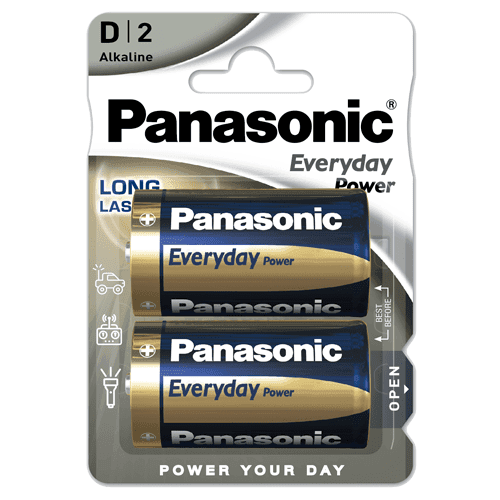 Panasonic LR20EPS/2BP Alkalne baterije, 2×D
