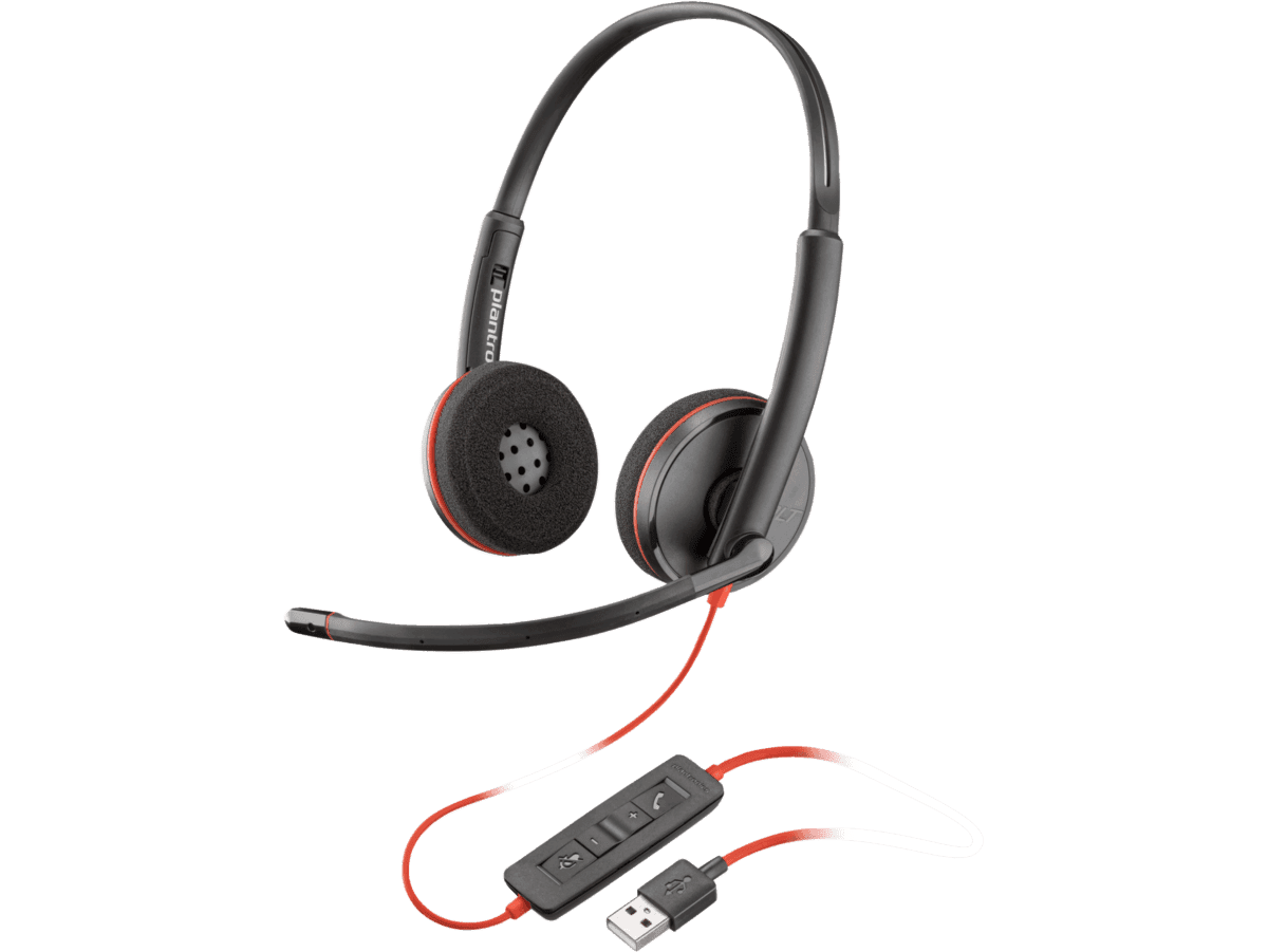 Poly Blackwire 3220 Stereo Slušalice sa mikrofonom, USB-A, Crne