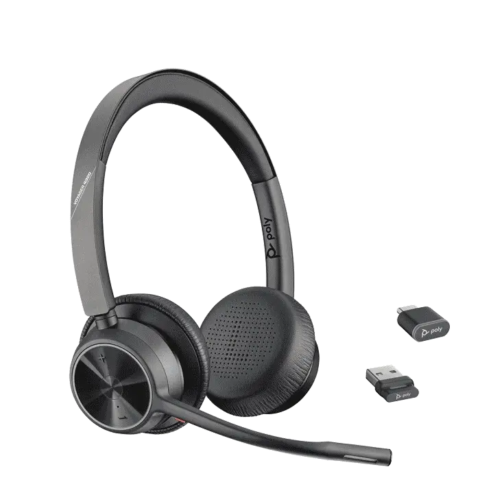 Poly Voyager 4320 Bežčne slušalice sa mikrofonom +BT700 dongle, USB-C, Crni