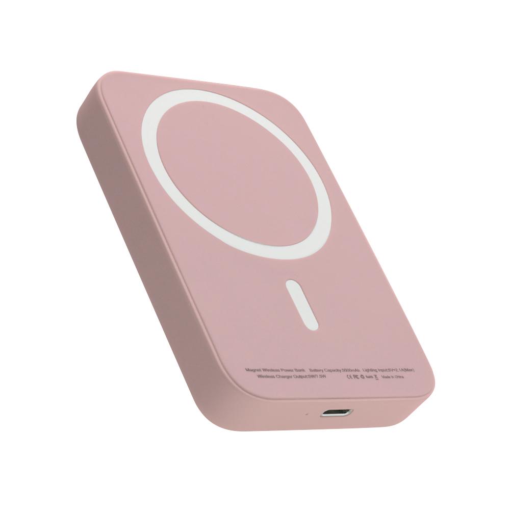 Power bank MagSafe Wireless only 5000 mAh roze