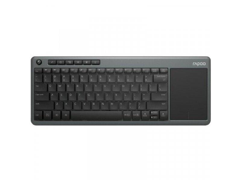 RAPOO K2600 Tastatura, Bežična, PC/TV, USB, YU, Touchpad, Siva