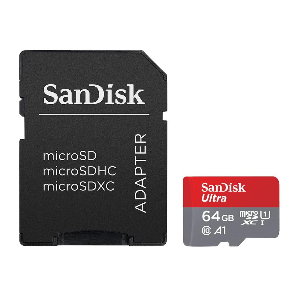 SANDISK Memorijska kartica SDHC 64GB Ultra Micro SD 140MB/s Class 10 sa adapterom (SDSQUAB-064G-GN6MA)