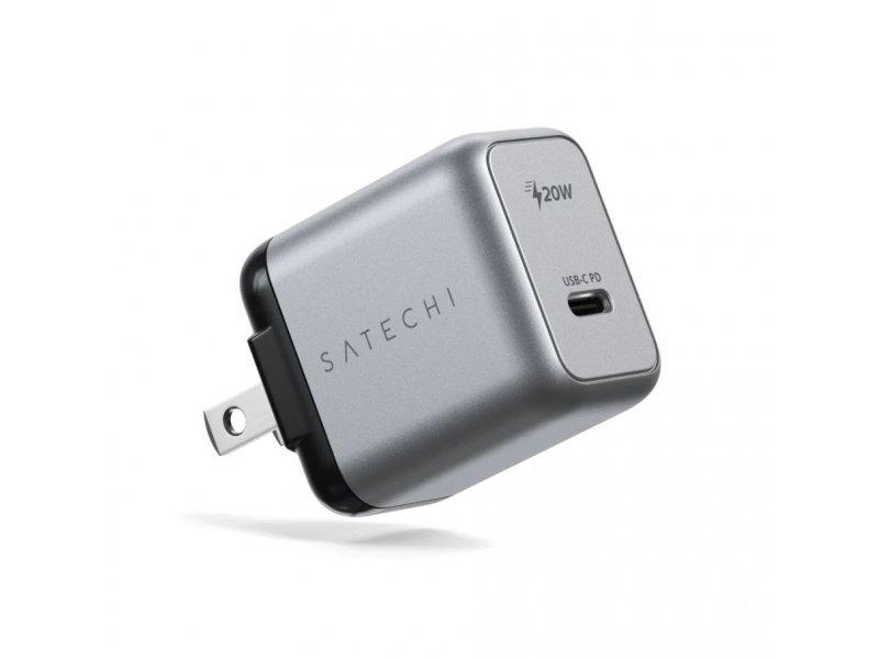 SATECHI ST-UC20WCM-EU Adapter za punjač sa Američkim zidnim utikačem 20W USB-C PD, Sivi