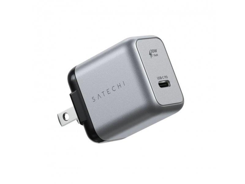 SATECHI ST-UC30WCM-EU Adapter za punjač sa Američkim zidnim utikačem 30W USB-C PD, Sivi
