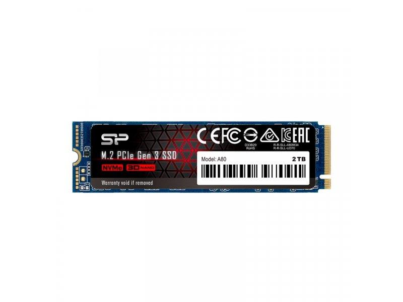 SILICON POWER SP002TBP34A80M28 SSD kartica 2TB, A80, M.2 PCIe Gen 3x4