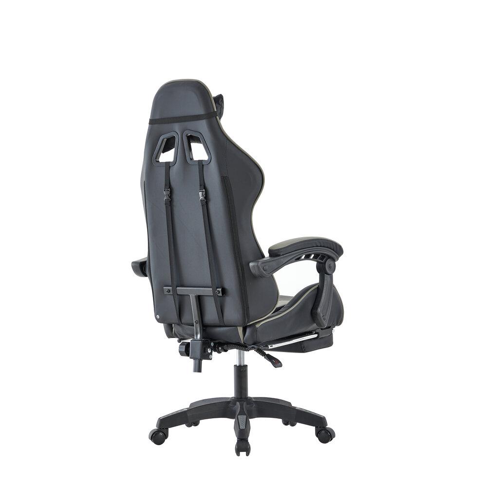 Selected image for TRICK Y830  Gejmerska stolica sa dodatkom za noge, Crno-siva