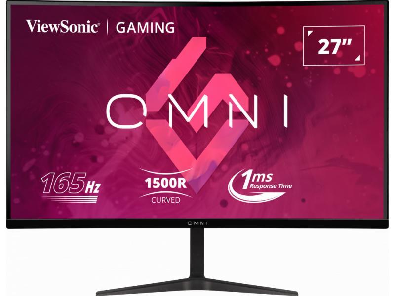 ViewSonic VX2718 Gaming monitor, PC, MHD, Full HD, VA, 165Hz, 1ms, HDMI, DO, 27", Zakrivljen, Crni