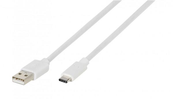 VIVANCO Kabl USB A/C, 0.5m, Beli