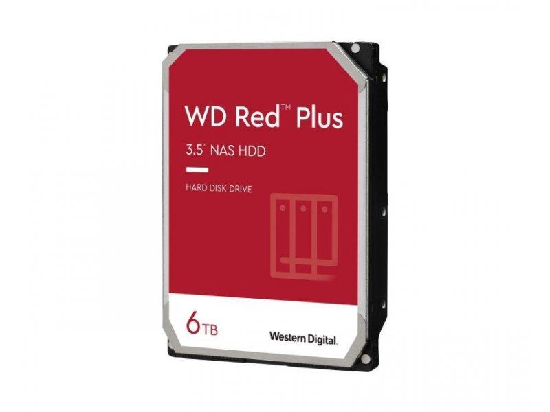 Western Digital Red Plus Hard disk, 6TB, 3.5, SATA III, 256MB, IntelliPower, NAS, WD60EFPX