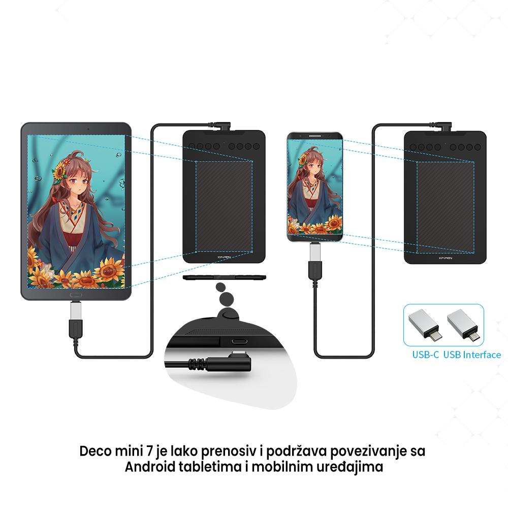 Selected image for XP-PEN Deco Mini 7 Grafička tabla, Crna