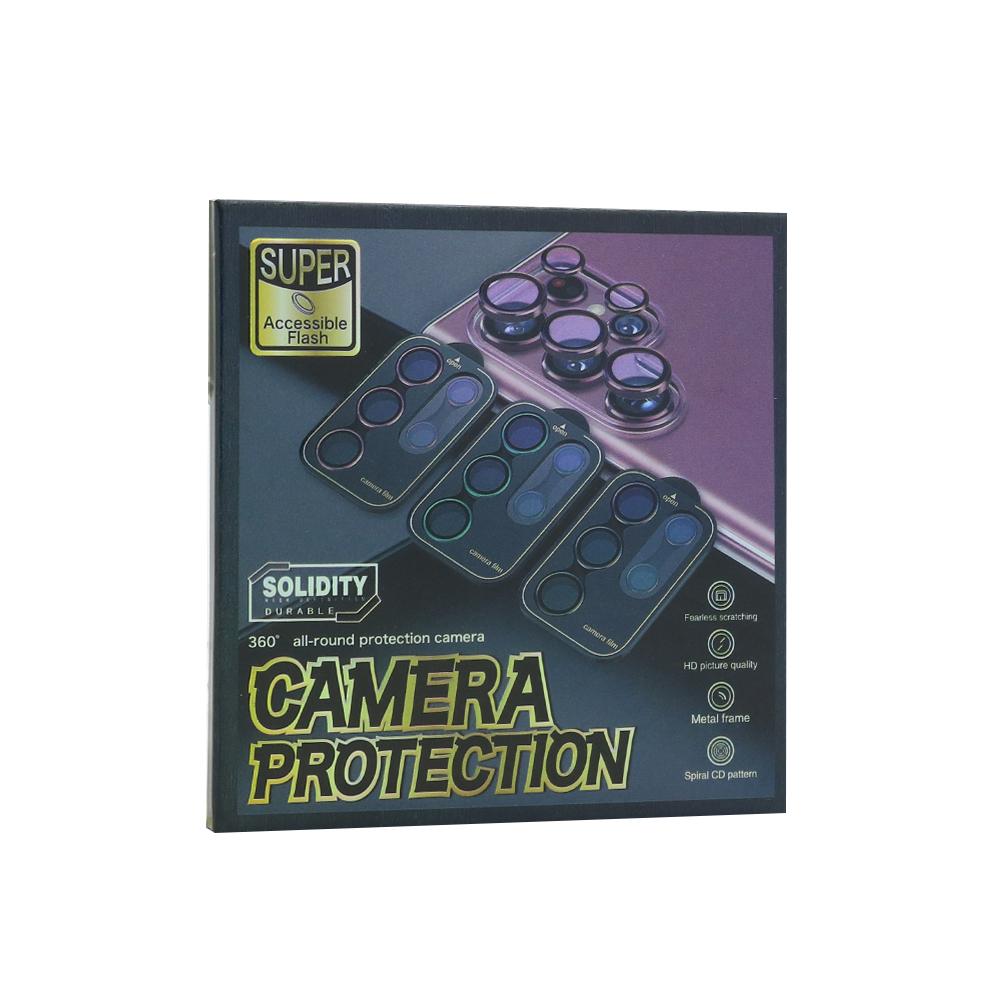 Zaštita za kameru za Samsung S918B Galaxy S23 Ultra, Aluminijumska, Crna