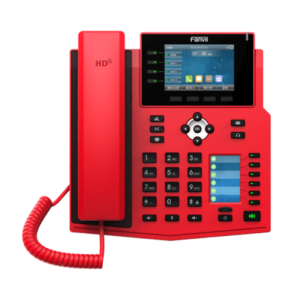 FANVIL Fiksni telefon VoIP X5U-R crveni
