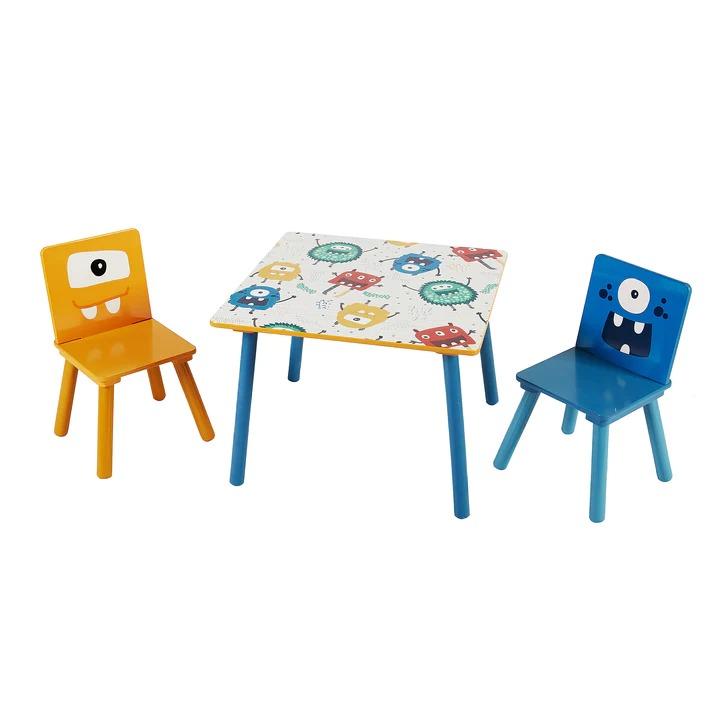 Selected image for KINDER HOME Dečiji drveni sto sa 2 stolice šareni