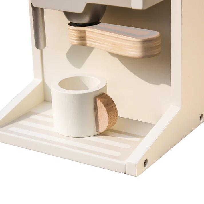 Selected image for KINDER HOME Dečija drvena espreso mašina za kafu sa šoljicom belo-siva