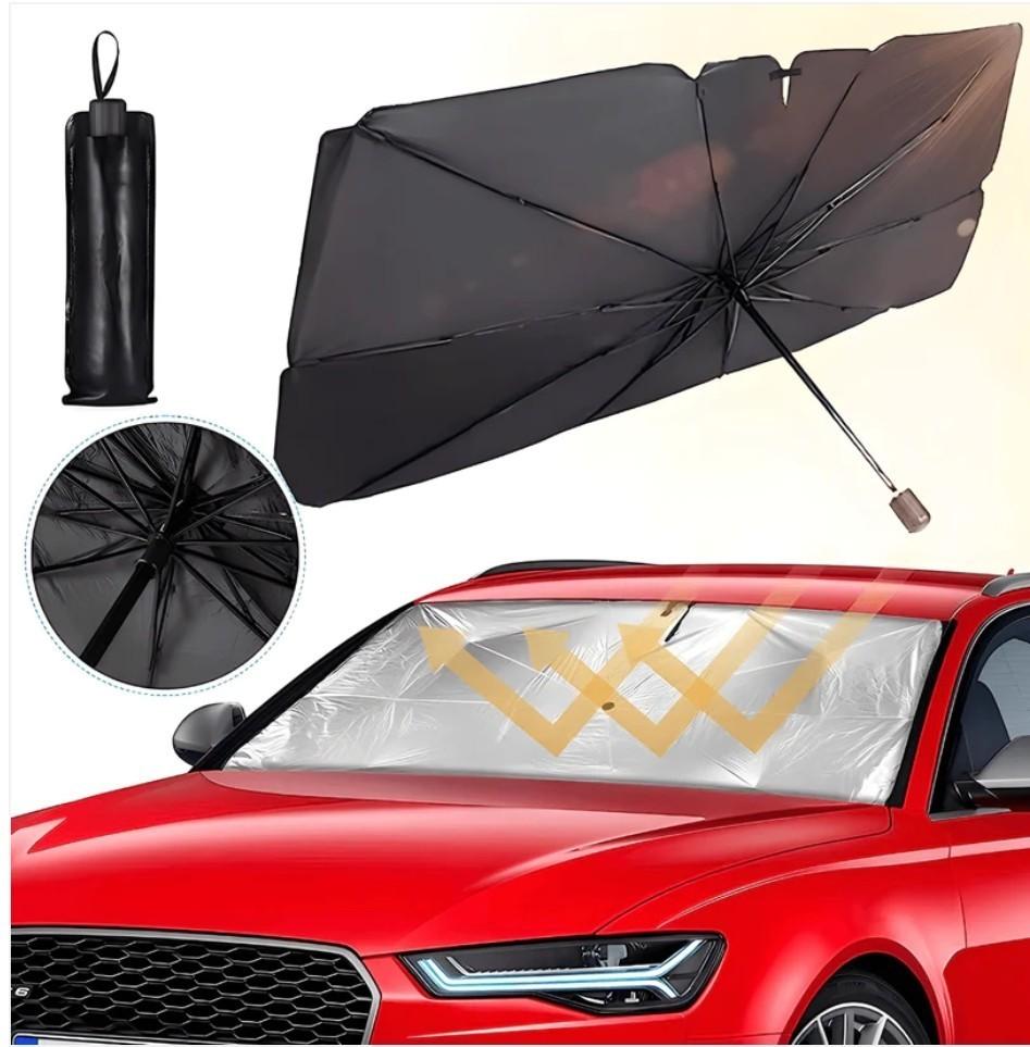 Zaštita za šoferšajbnu od sunca u obliku kišobrana