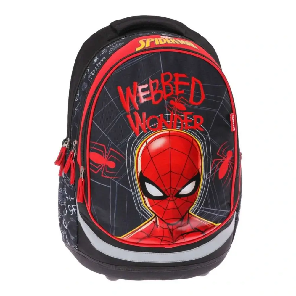 SAZIO Seven Spider-Man Webbed wonder Ranac za dečake, Anatomski, Crno-crveni