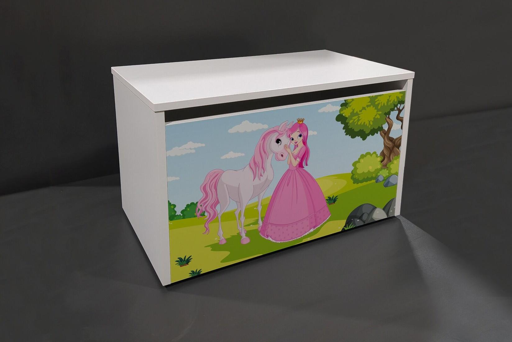Slike Drvena kutija za igračke Princces and horse