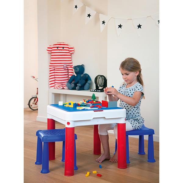 Selected image for KETER Constructable Dečiji sto sa dve stolice, Crveno-plavi