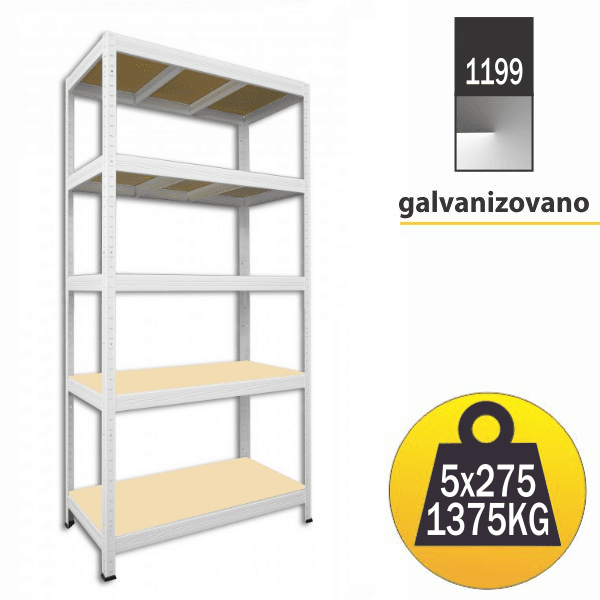 Selected image for SMART STORAGE Polica 1800x1200x600/5x250kg, GALVA
