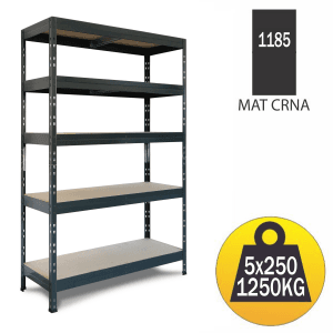Selected image for SMART STORAGE Polica Futur plus 1800x1200x450/5x250kg mat crna