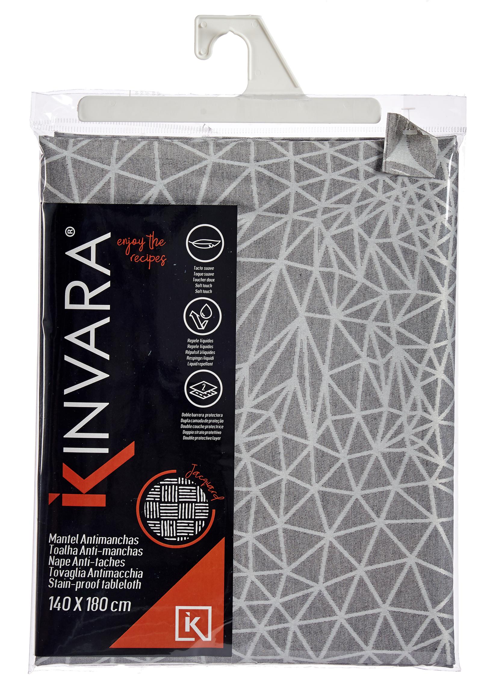 Selected image for KINVARA Platneni stolnjak otporan na mrlje, Sivi