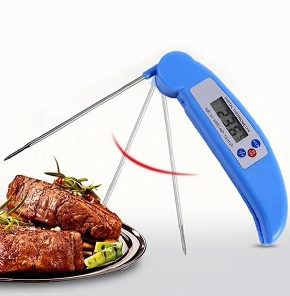Digitalni termometar za meso plavi