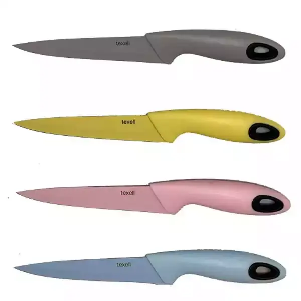 TEXELL Univerzalni nož TNS-U333 plavi, roze, žuti i sivi