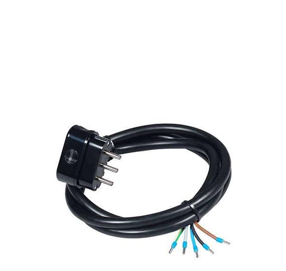 COMMEL Cable T.F. H05VV-F 5G2,5/1,5 m1 k 3 / 16 A 400V ~ 10000 V Crna