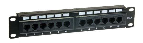 OEM Patchcord kabl panel UTP 6, Rek 10" 1U crni