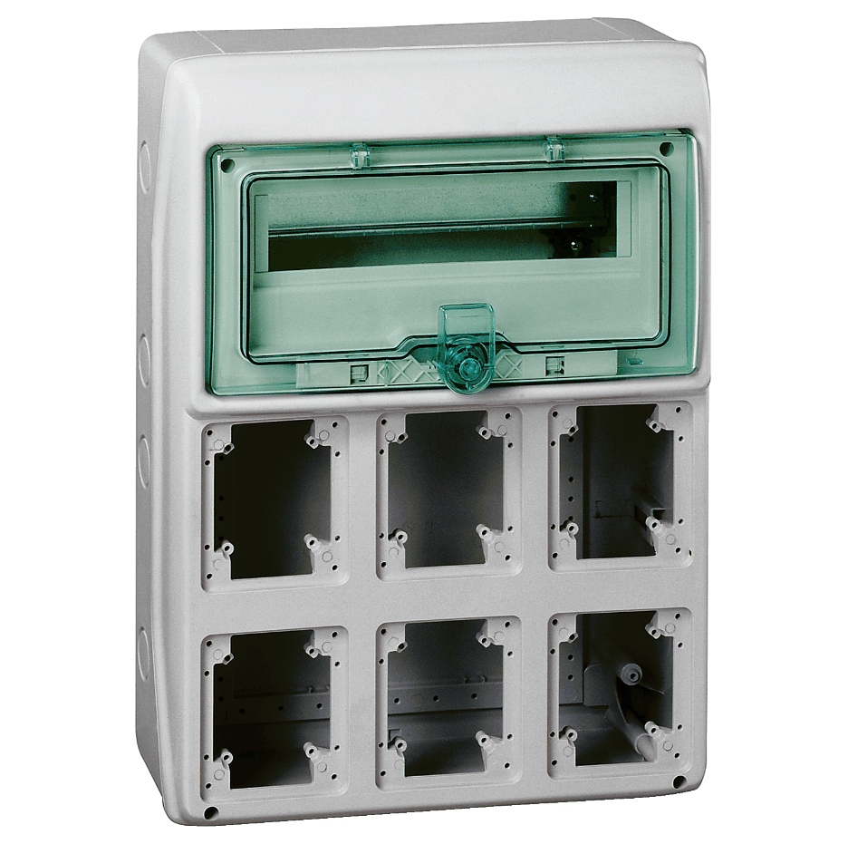 SCHNEIDER ELECTRIC Kaedra za utičnice - 6 otvora - 1 x 12 modula - 1 priključni blok