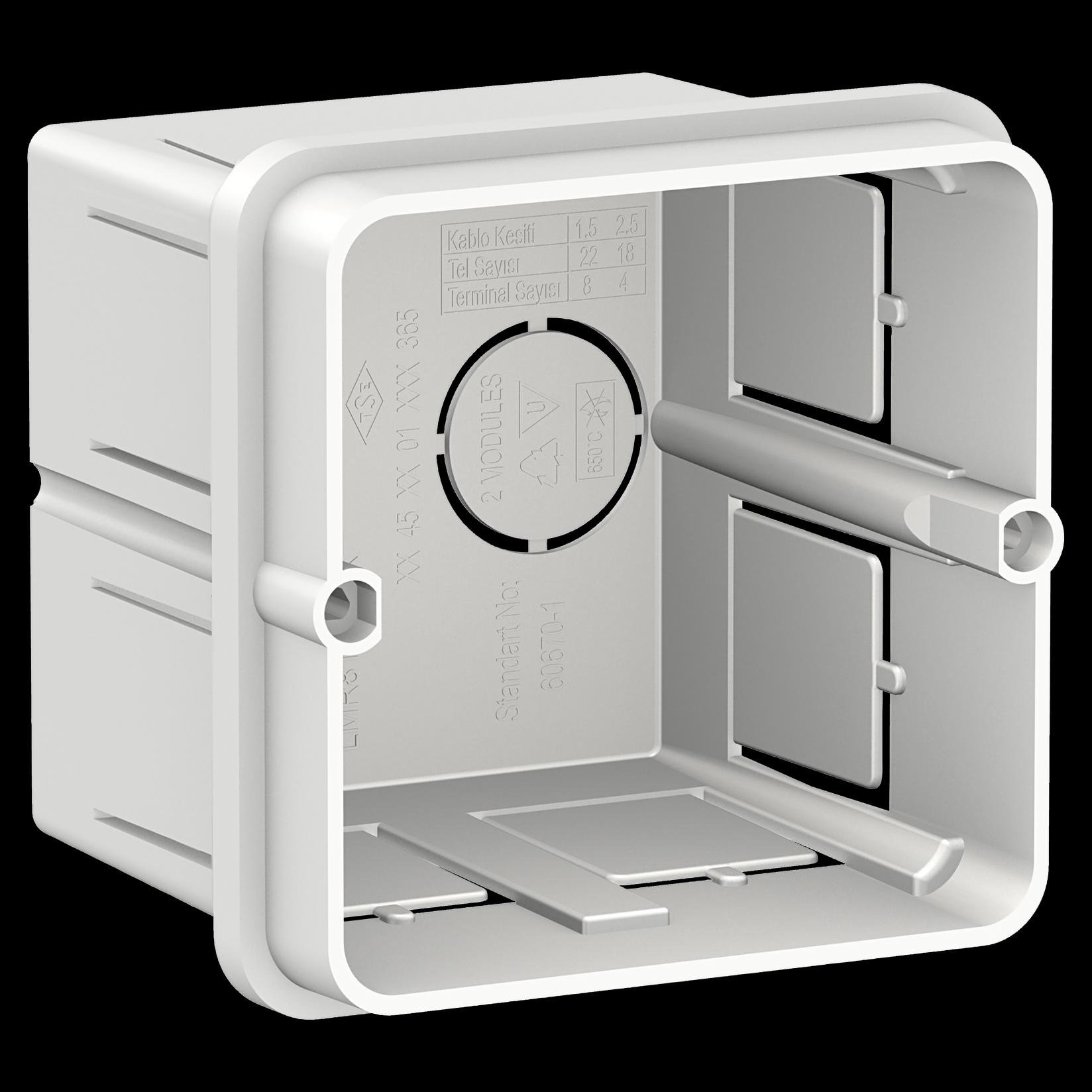 Selected image for SCHNEIDER ELECTRIC Montažna kutija 2 modula sa zavrtnjima Easy Styl bela