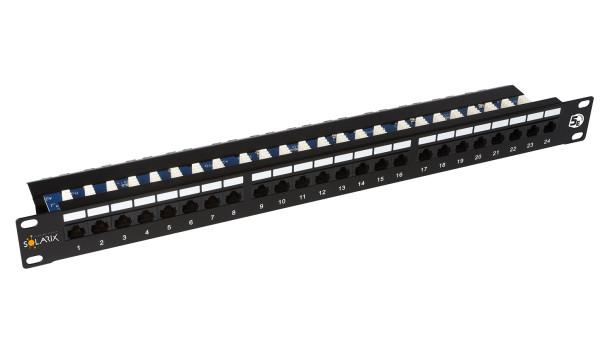 SOLARIX Organizator kablova SX24L-5E-UTP-BK 1U 24x RJ45 crni