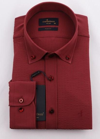 Selected image for DANIEL BESSI Muška košulja dugih rukava Slim fit crvena