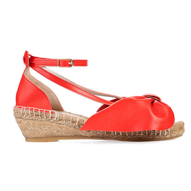 M-ISHKA Ženske sandale Wedges koralno crvene