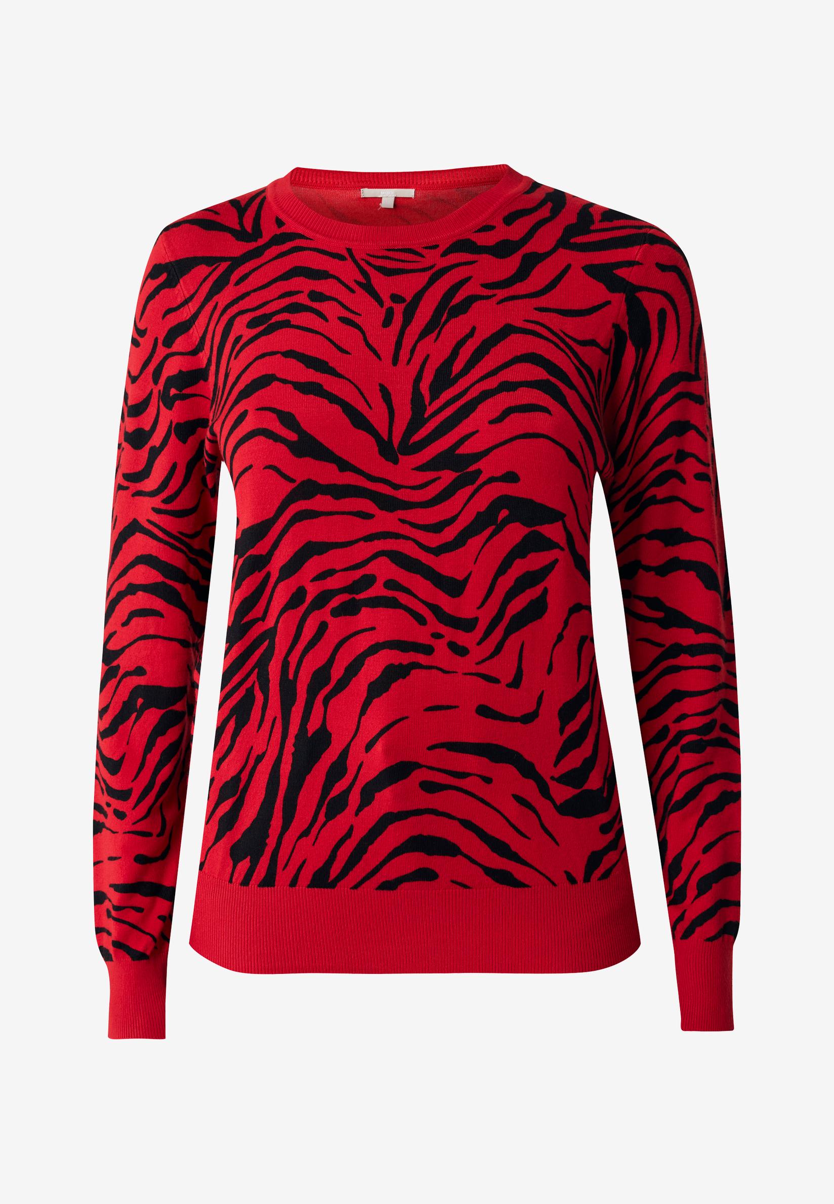 MEXX Ženski džemper crveno-crni