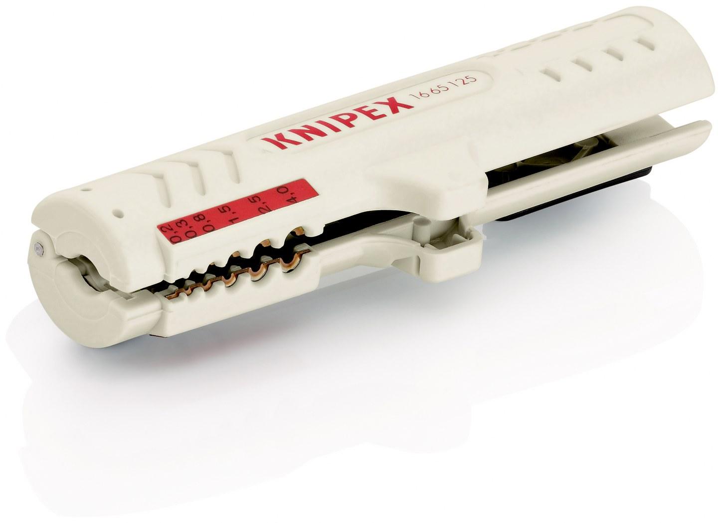 KNIPEX Alat za skidanje izolacije sa UTP i STP kablova 16 65 125 SB beli